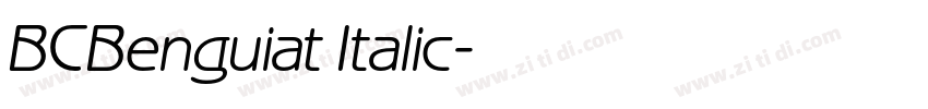 BCBenguiat Italic字体转换